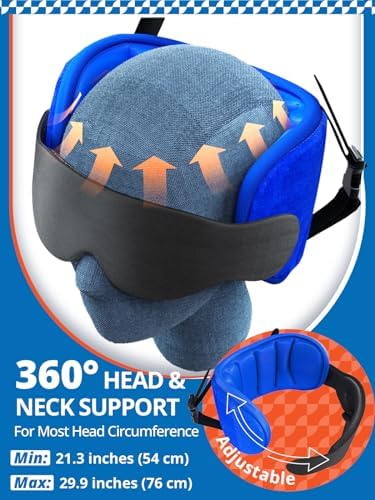 Travel Pillows for Airplanes, Neck Pillow with Eye Mask for Sleeping Long Flights, Travel Pillow for Car Road Trip, Car Headrest, FSA HSA Eligible Approved Travel Accessories, Black - Image 4