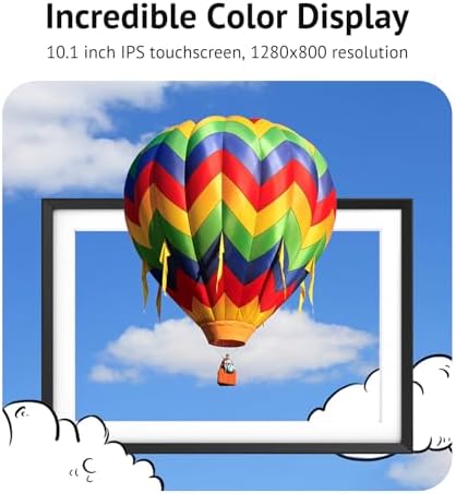 10.1'' Digital Picture Frame with 32GB Storage, Digital Photo Frame with 1280x800 IPS Touch Screen, Share Photos/Videos and Send Best Wishes via Free App - Image 4