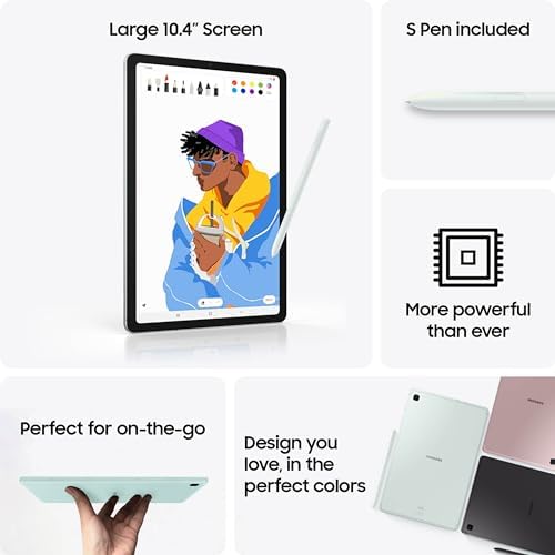 Samsung Galaxy Tab S6 Lite (2024) 10.4' 64GB WiFi Android Tablet, S Pen Included, Gaming Ready, Long Battery Life, Slim Metal Design, Expandable Storage, US Version, Mint, Amazon Exclusive - Image 2
