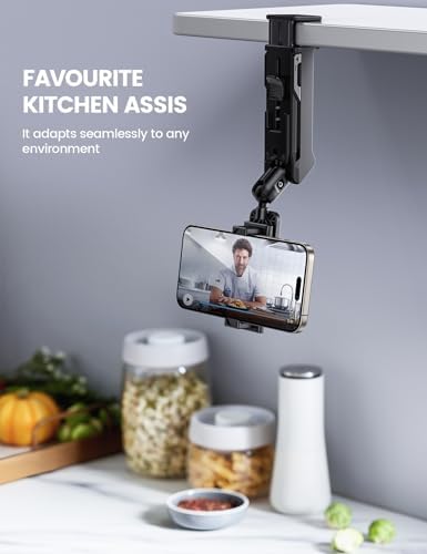 Lamicall Airplane Phone Holder Mount - [2024 Wider Clamp] Airplane Travel Essentials with Screw Adjustment - Plane Phone Holder for Flying Desk Home Long Flight Must Haves Accessories for Women Men - Image 4