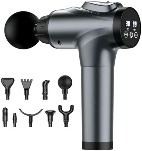 Massage Gun, Muscle Massage Gun for Athletes Handheld Electric Deep Tissue Back Massager, Percussion Massage Device for Pain Relief with 30 Speed Levels 9 Heads,Father's Day Gifts - Image 9