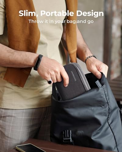 BAGSMART Electronics Organizer Travel Case, Small Travel Cable Organizer Bag, Travel Essentials, Cord Organizer for Travel, Travel Tech Organizer as Travel Accessories for Charger, Phone, Black - Image 2
