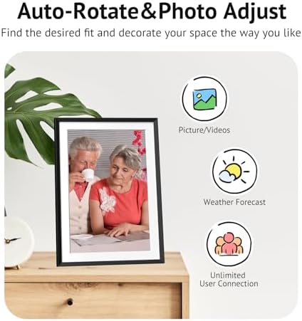 10.1'' Digital Picture Frame with 32GB Storage, Digital Photo Frame with 1280x800 IPS Touch Screen, Share Photos/Videos and Send Best Wishes via Free App - Image 5