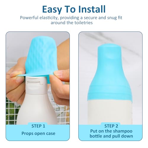 10 Pack Travel Essentials Silicone Bottle Covers, Cruise Ship Essentials, Travel Accessories Luggage for Women Men, Elastic Sleeves for Leak Proofing, Fit Most Travel Size Bottles Toiletries - Image 7
