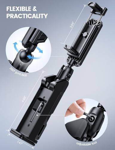 Lamicall Airplane Phone Holder Mount - [2024 Wider Clamp] Airplane Travel Essentials with Screw Adjustment - Plane Phone Holder for Flying Desk Home Long Flight Must Haves Accessories for Women Men - Image 5