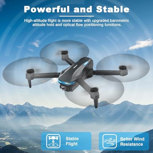 Drone with Camera for Adults, 1080P FPV Drones for kids Beginners with Upgrade Altitude Hold, Voice Control, Gestures Selfie, 90° Adjustable Lens, 3D Flips, 2 Batteries - Image 4