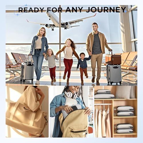 10 Set Compression Packing Cubes for Travel Essentials,Compressible Expandable Packing Cubes for Suitcase,OlarHike Luggage Organizer Bags for Travel,Handy Helper for Organizing Clothes(Black) - Image 8