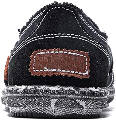 CASMAG Men's Casual Cloth Shoes Canvas Slip on Loafers Leisure Vintage Flat Boat Shoes - Image 4