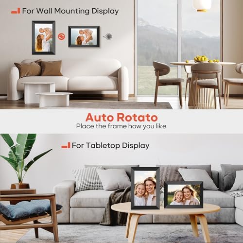 Frameo 10.1 Inch WiFi Digital Picture Frame, 1280x800 HD IPS Touch Screen Photo Frame Electronic, 32GB Memory, Auto-Rotate, Wall Mountable, Share Photos/Videos Instantly via Frameo App from Anywhere - Image 8