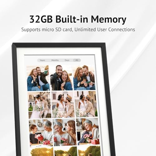 10.1'' Digital Picture Frame with 32GB Storage, Digital Photo Frame with 1280x800 IPS Touch Screen, Share Photos/Videos and Send Best Wishes via Free App - Image 3